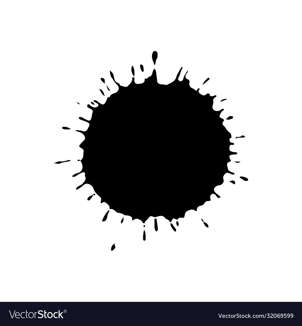 Black drop isolated on white background grunge