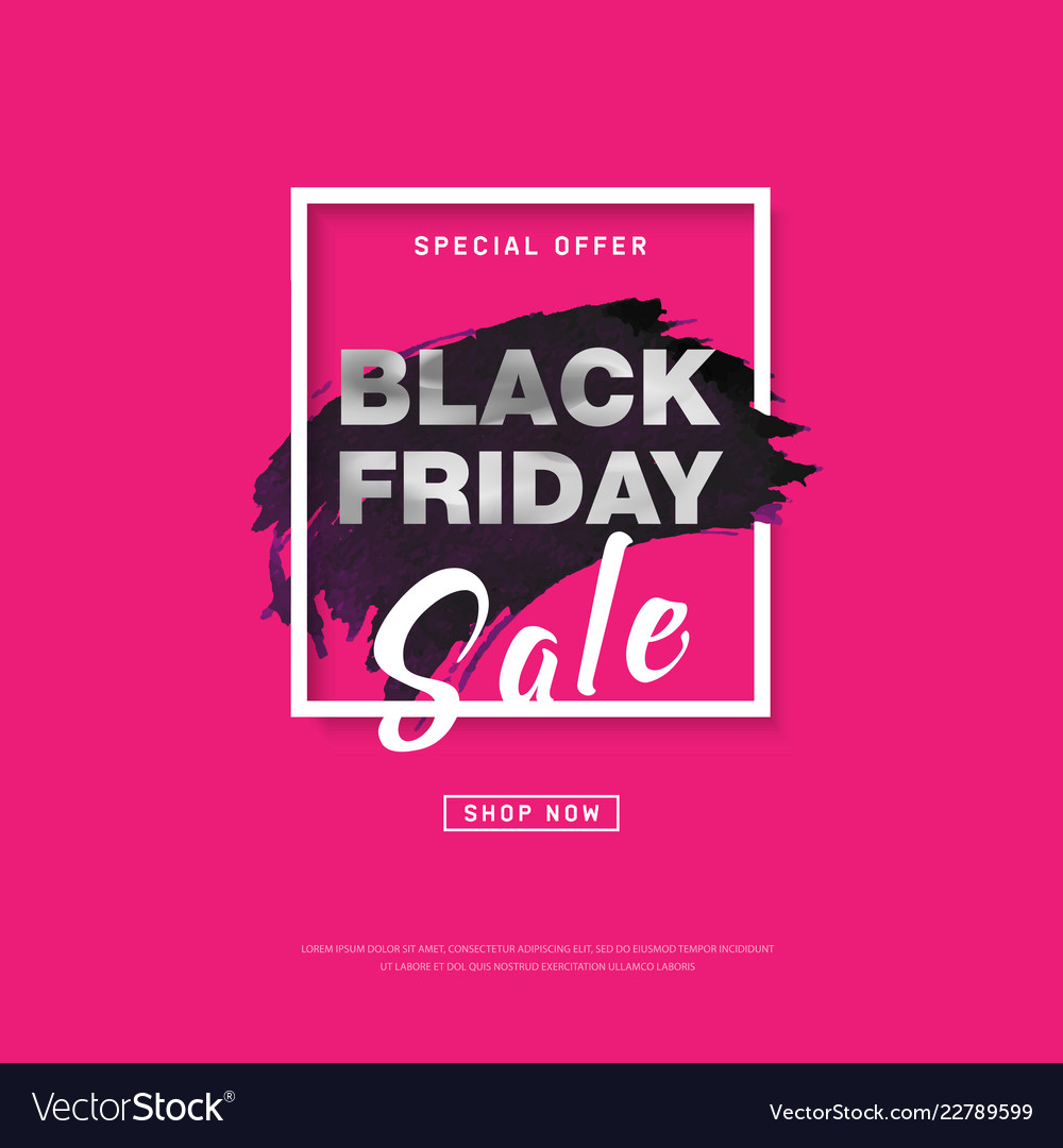 Black friday special offer sale banner Royalty Free Vector