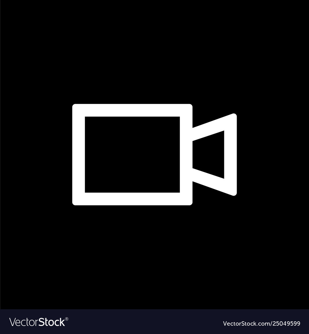 Camera camcoder icon for simple flat style ui