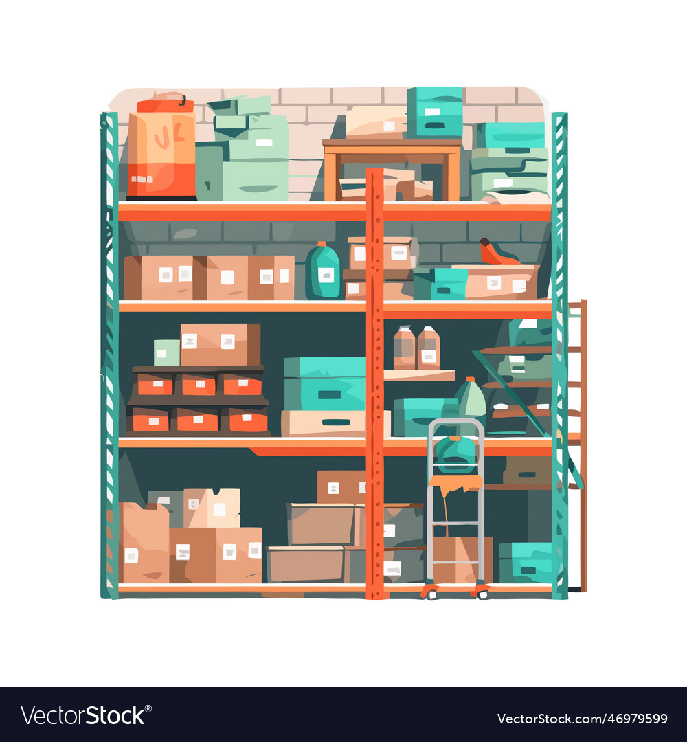 Different things stored on a shelf