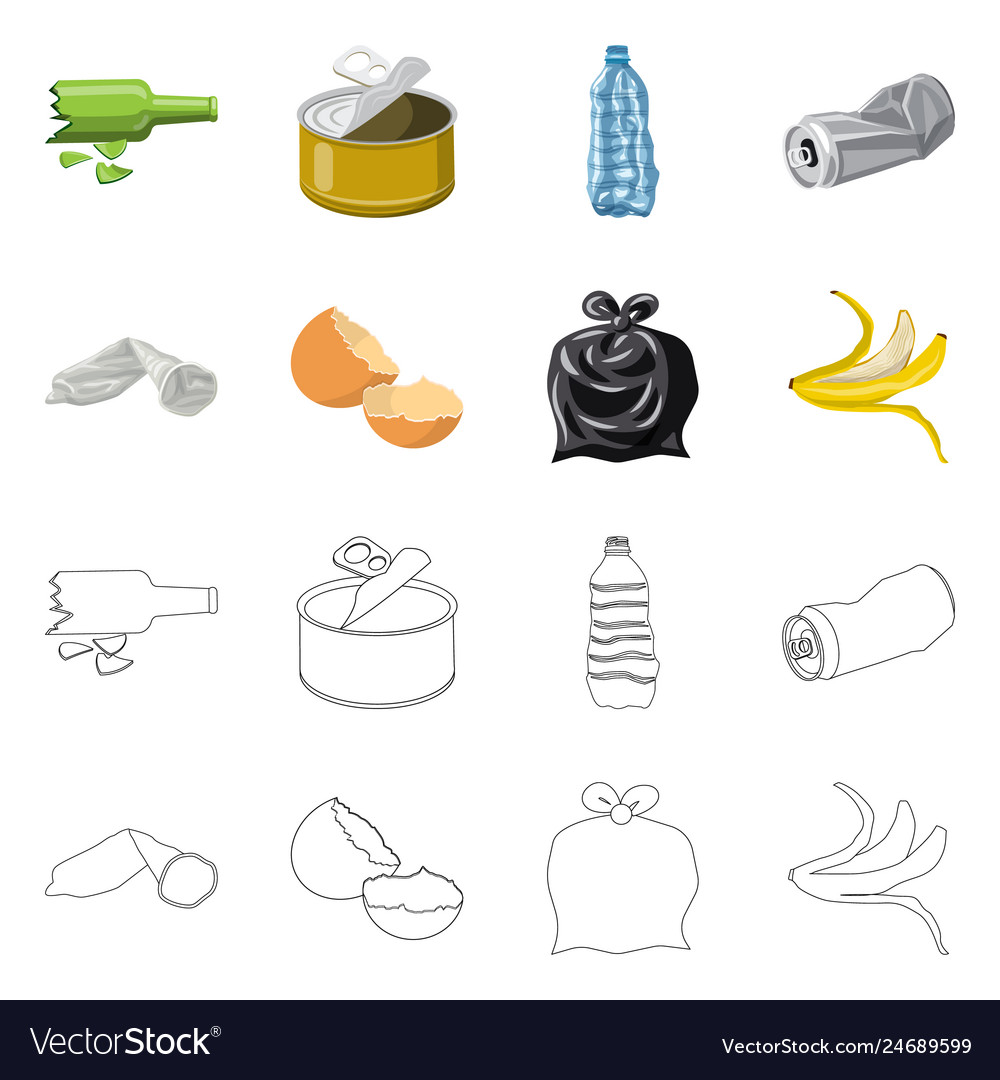Dump and sort icon set vector image Dump and sort icon set