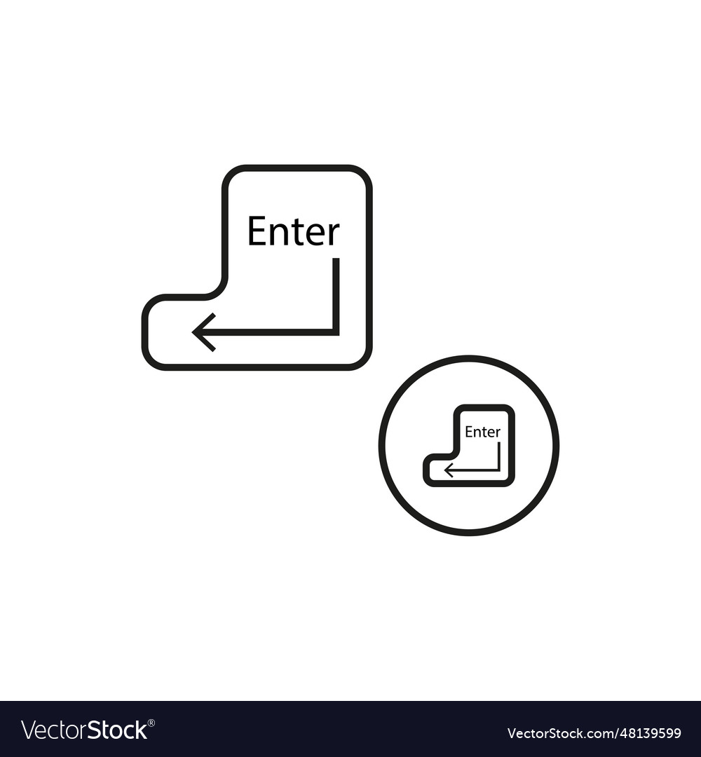 Enter keyboard icon eps 10 Royalty Free Vector Image