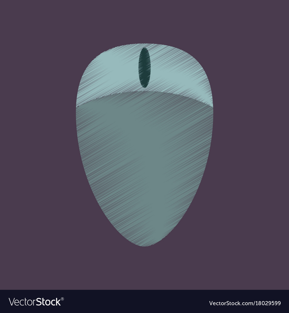 Flat shading style icon computer mouse