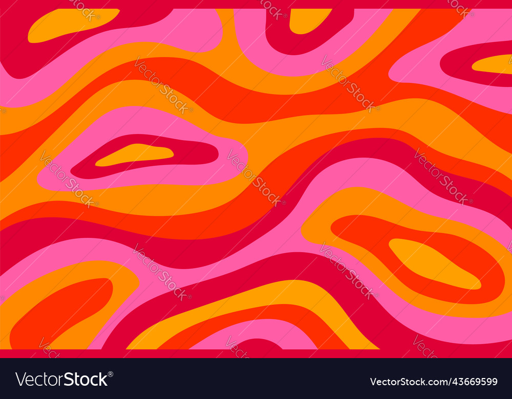 Groovy psychedelic background with colorful design