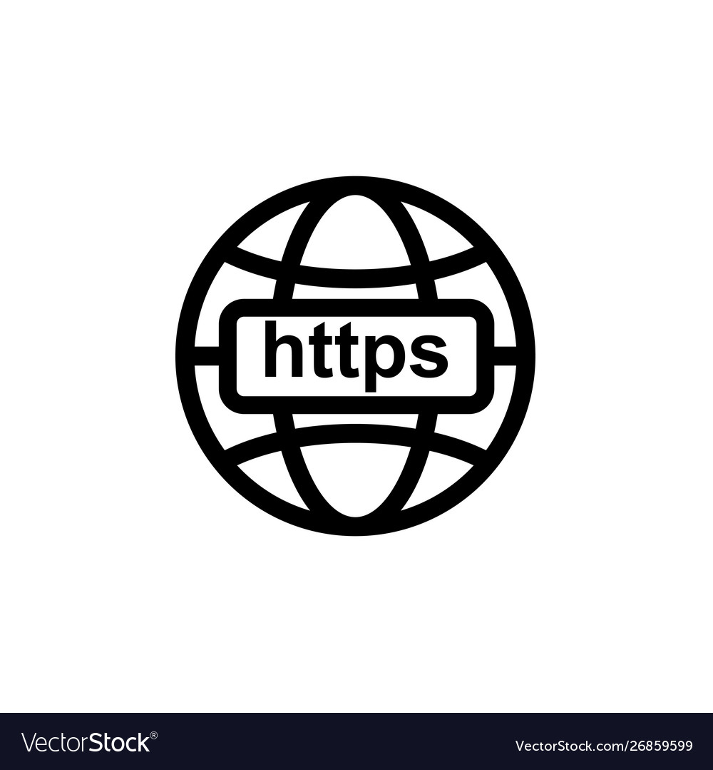 Internet icon go to web secured vector image Internet icon go to web secured