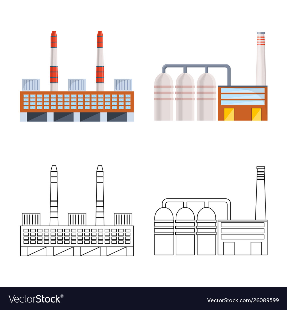 Isolated object production and structure logo vector image Isolated object production and structure logo