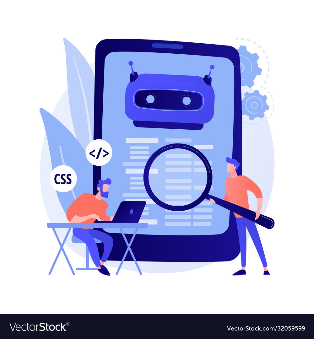 Java developer concept metaphor vector image Java developer concept metaphor