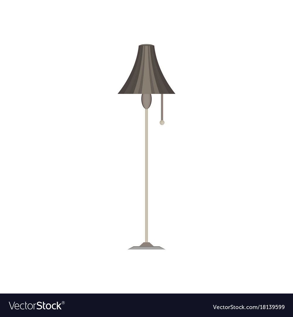 Lamp Light Bulb Icon Isolated Furniture Floor Vector Image