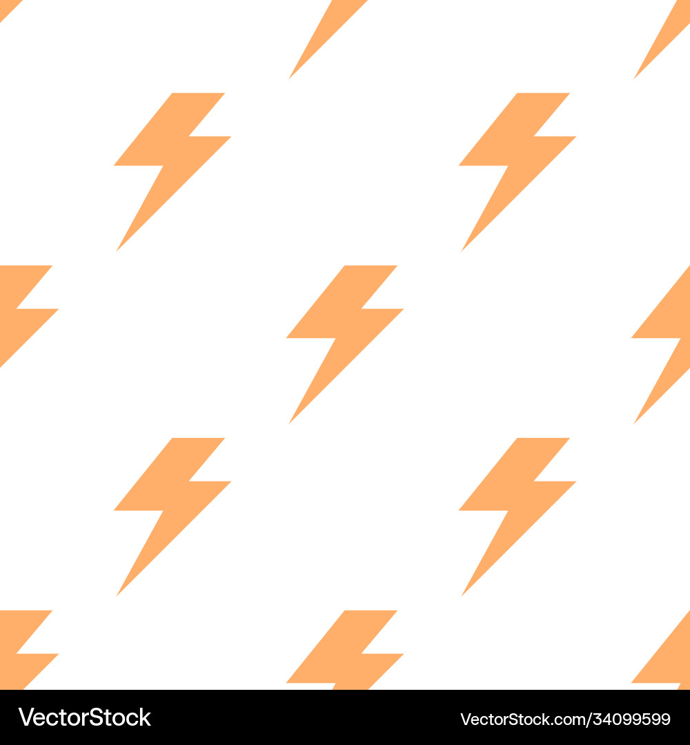 Lightning bolt flash seamless pattern thunderbolt Vector Image