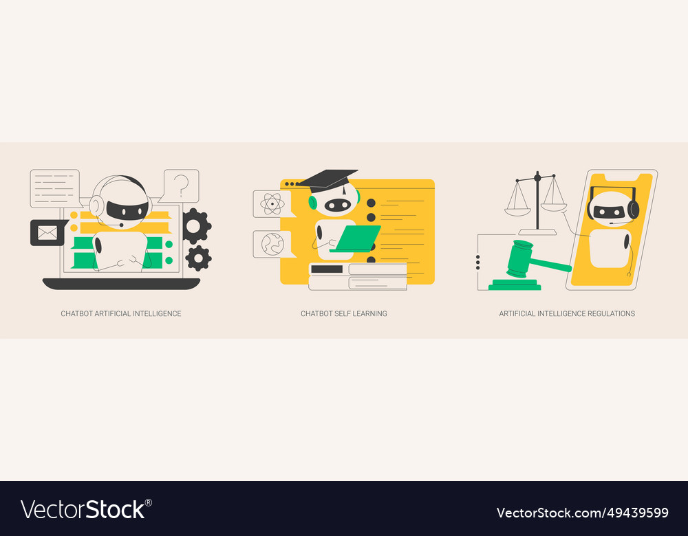 Machine learning abstract concept vector image Machine learning abstract concept