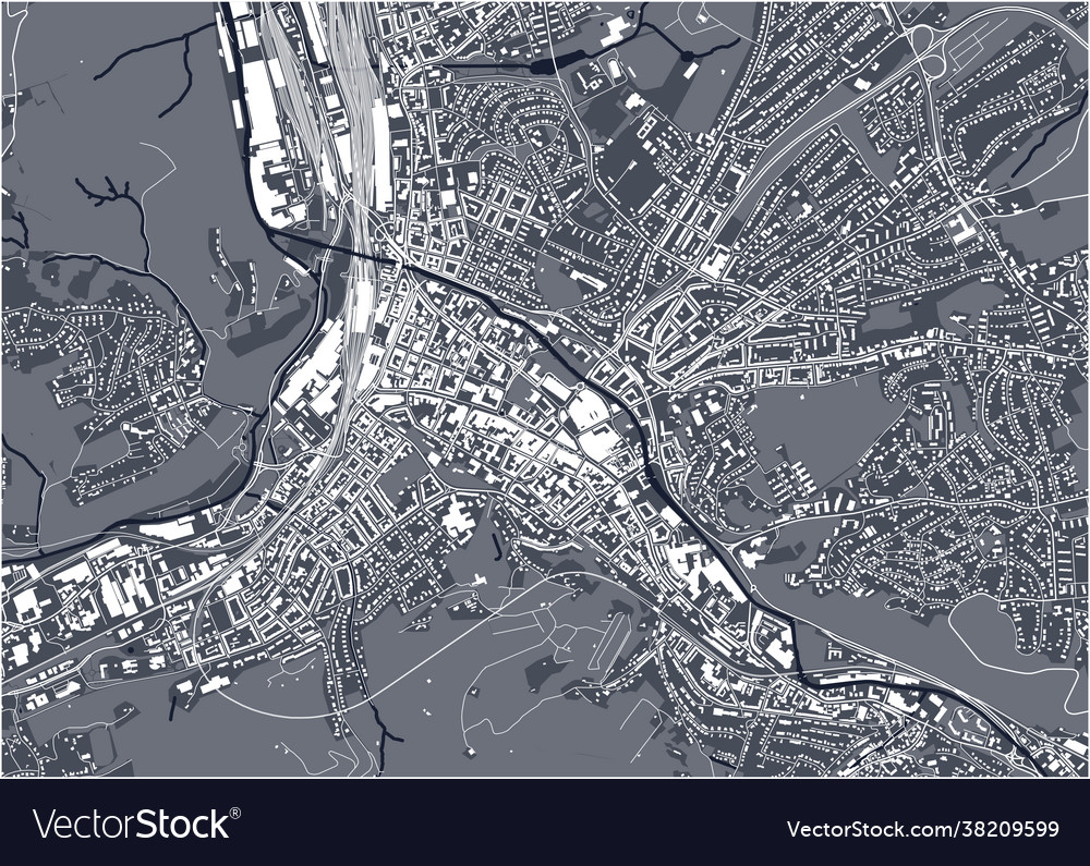 Map city hagen germany Royalty Free Vector Image