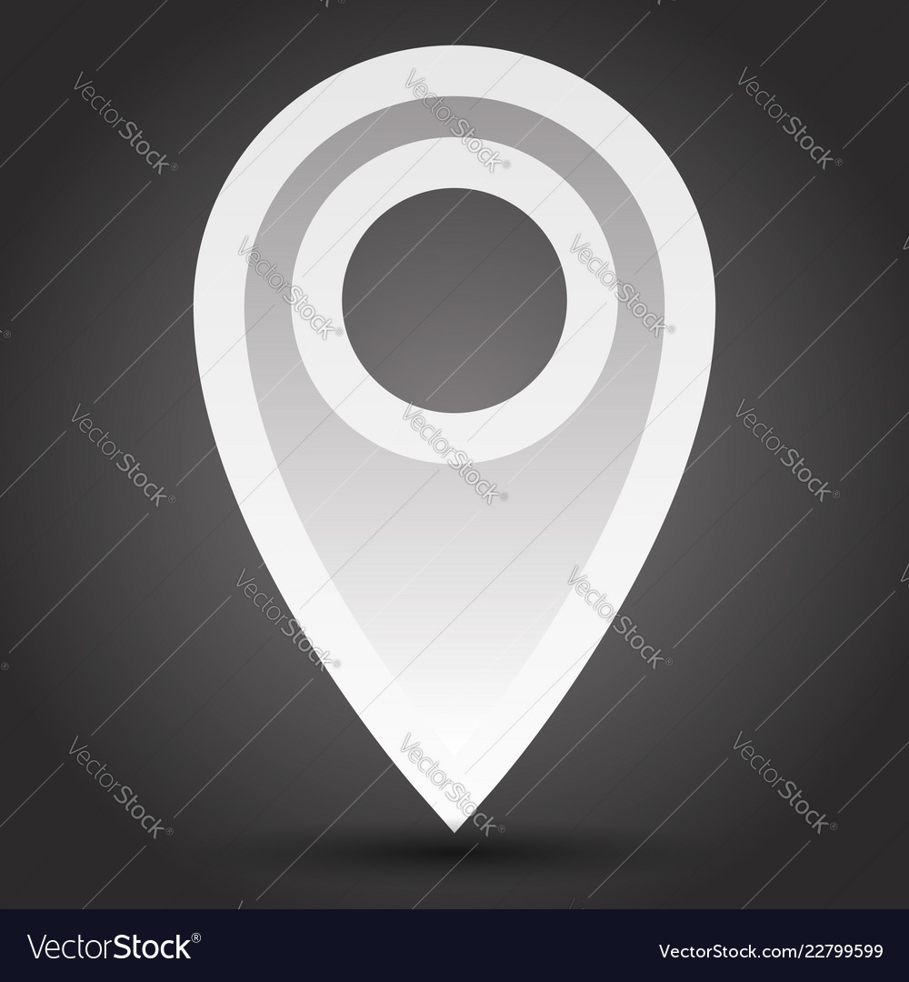 Map pin marker arrow pointer icon vector image Map pin marker arrow pointer icon