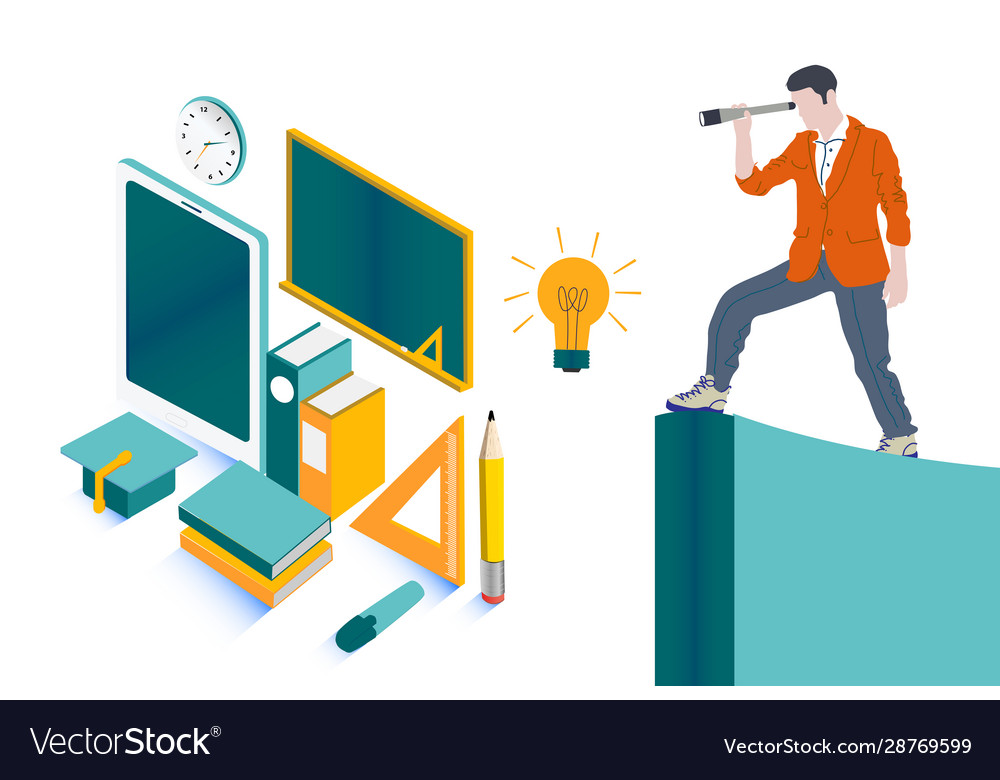 Modern design isometric concept online e