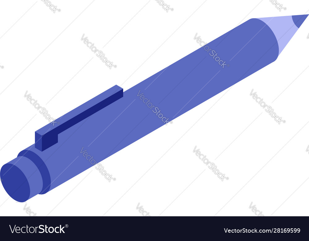 Modern pen icon isometric style Royalty Free Vector Image