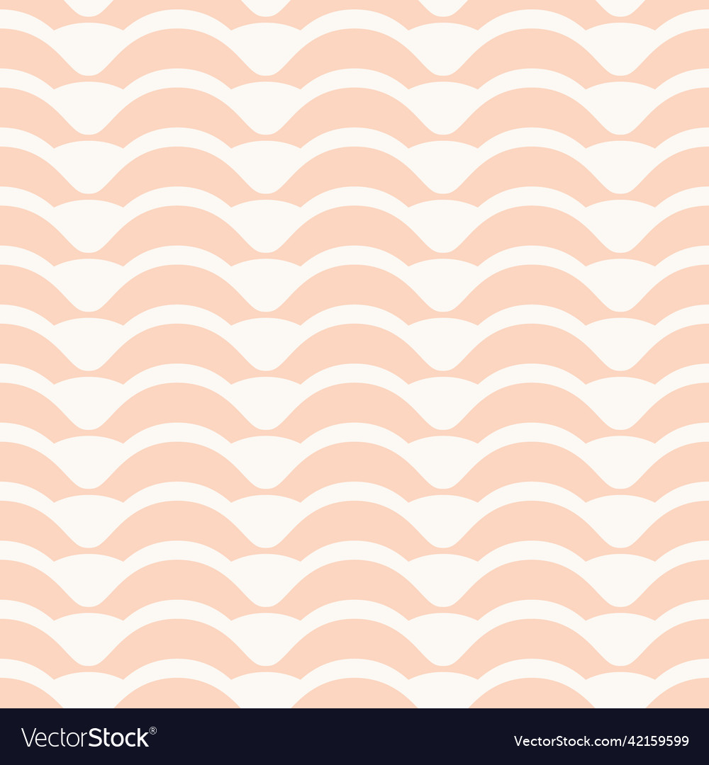 Peach stripes pastel waves geometric pattern