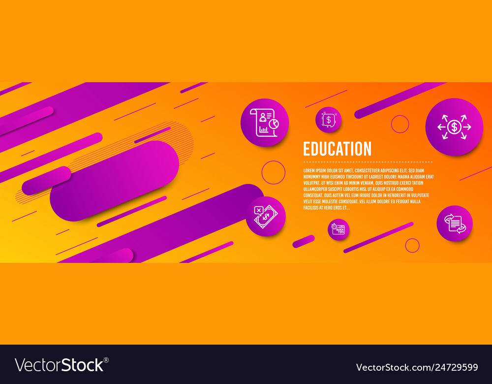 Rejected payment message and report icons vector image Rejected payment message and report icons