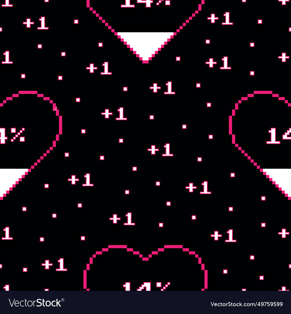 Seamless pattern in 2000s gaming style vector image Seamless pattern in 2000s gaming style