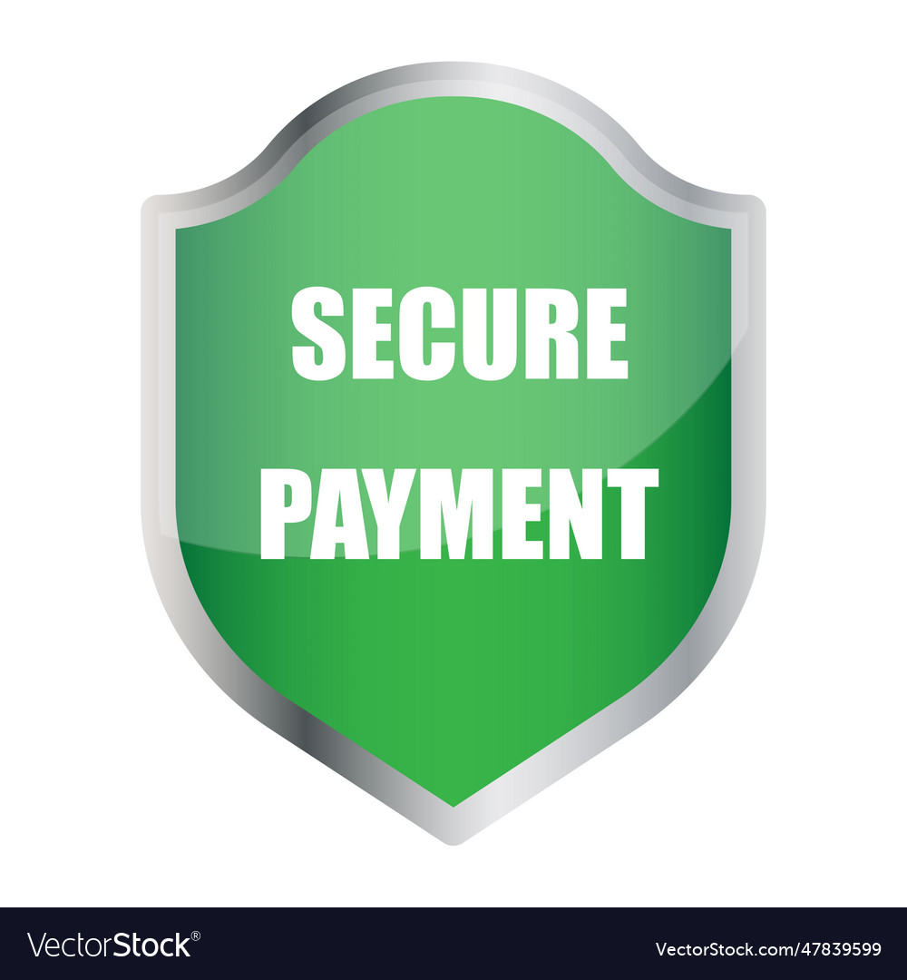 Secure payment shield with tick mark icon Vector Image