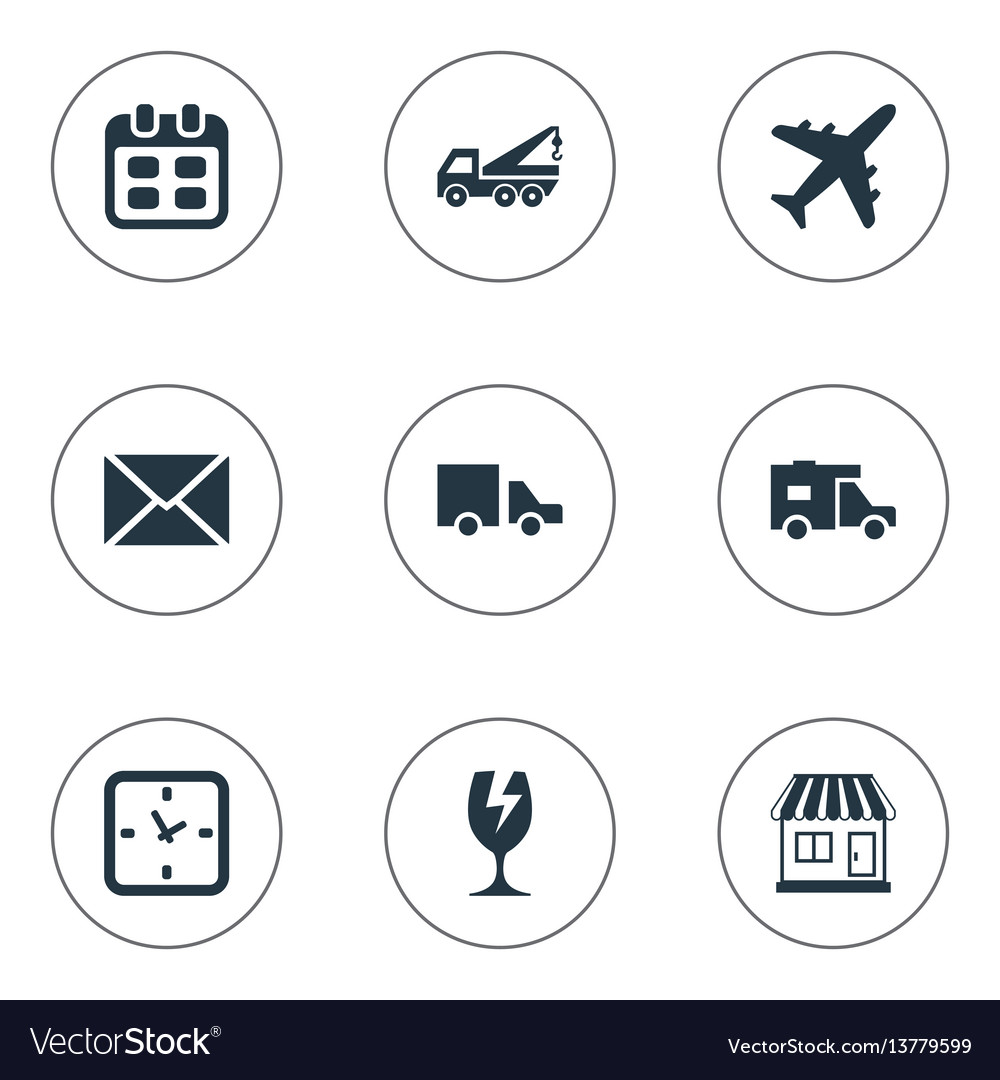 Set of simple delivery icons