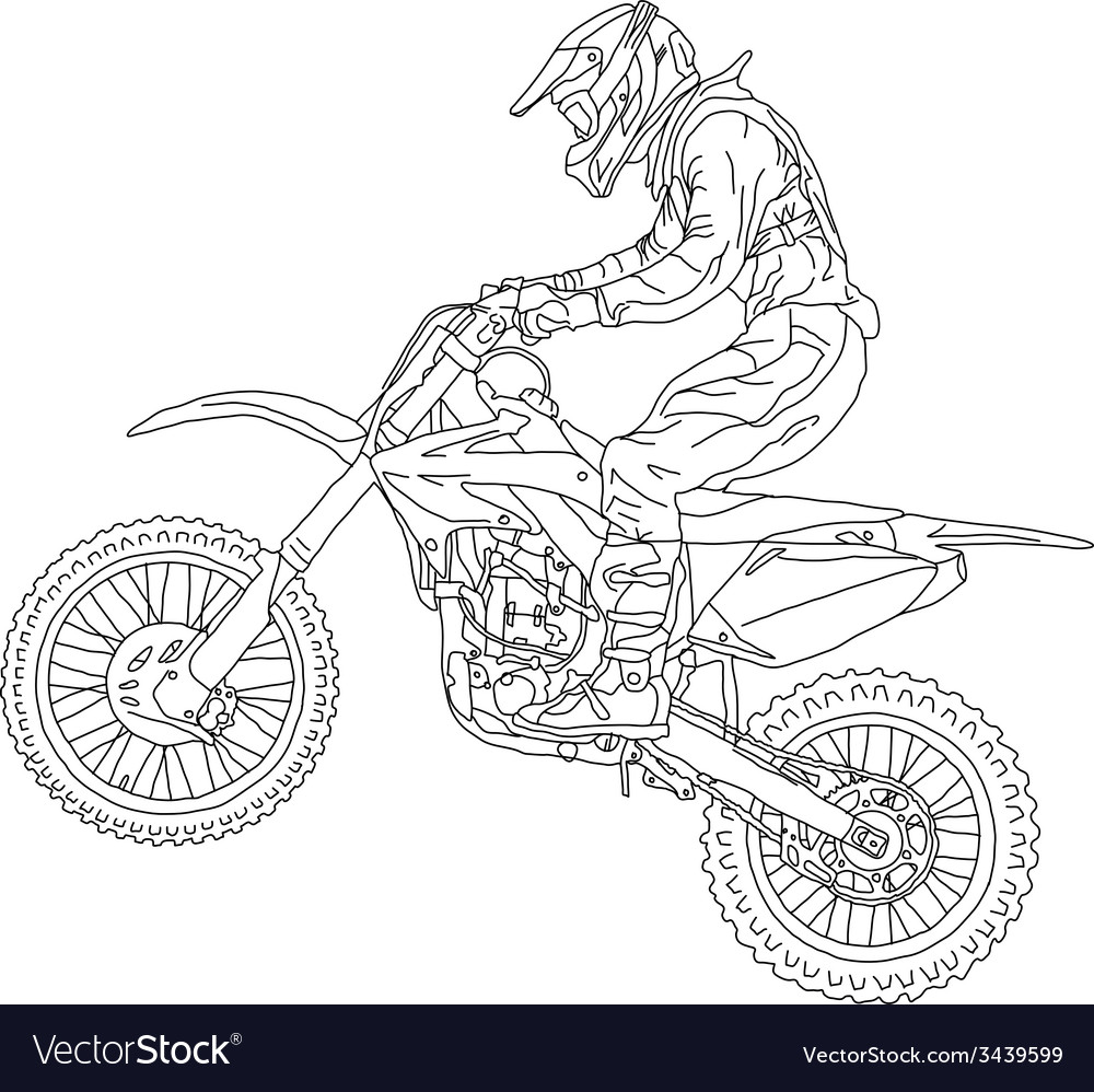 Premium Vector, Motocross illustration designs on solid color