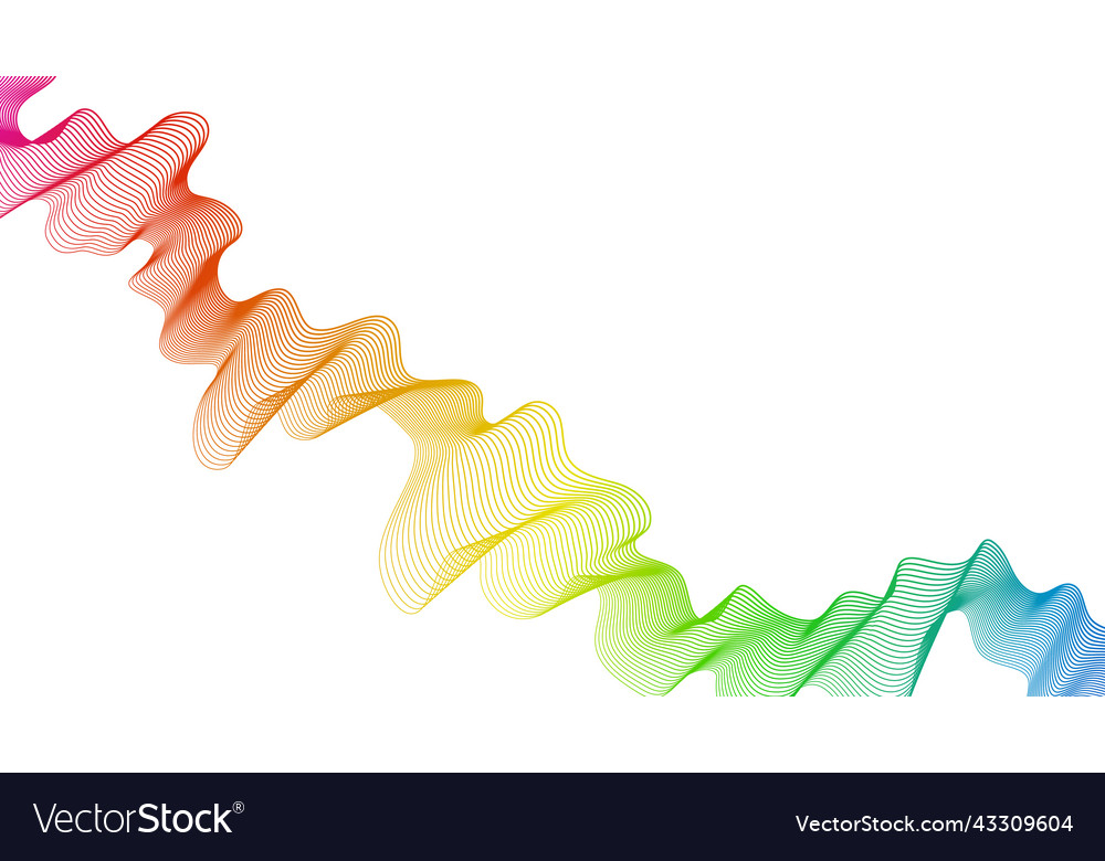 Abstract backdrop with wave gradient lines