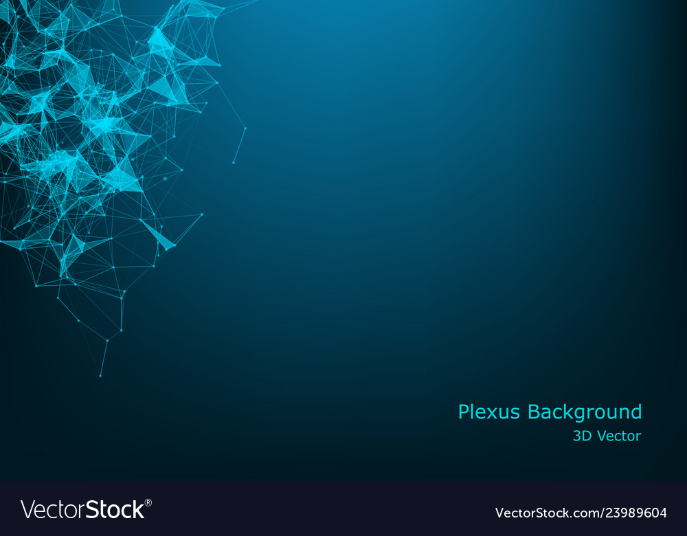 Abstract particles and lines plexus effect