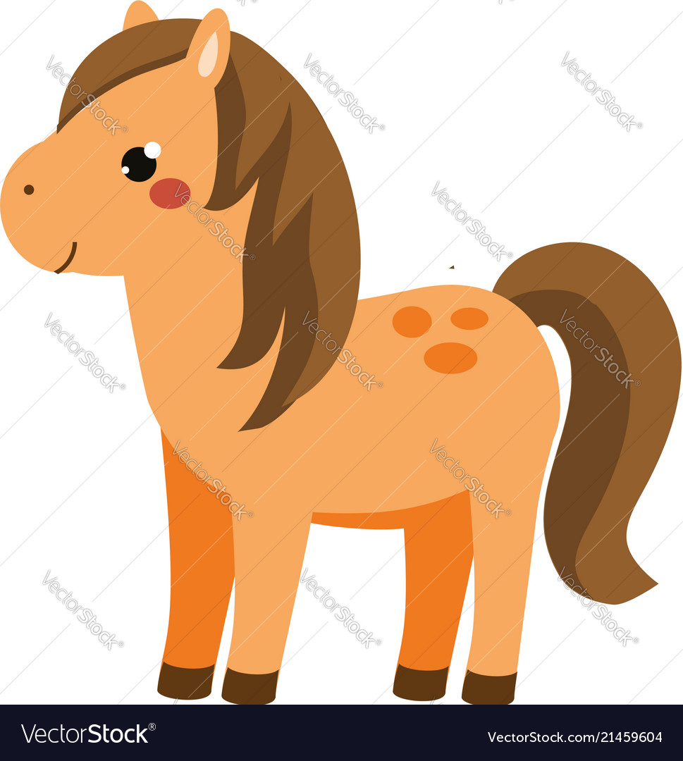 Adorable Cartoon Horse