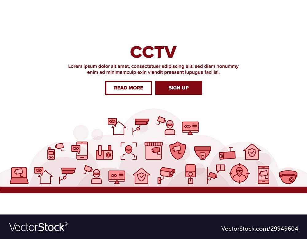 Cctv security camera landing header