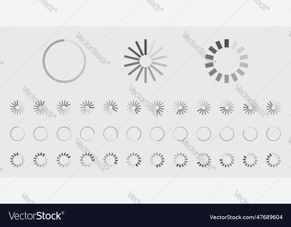 Circular Loading-Puffering-Symbole Set