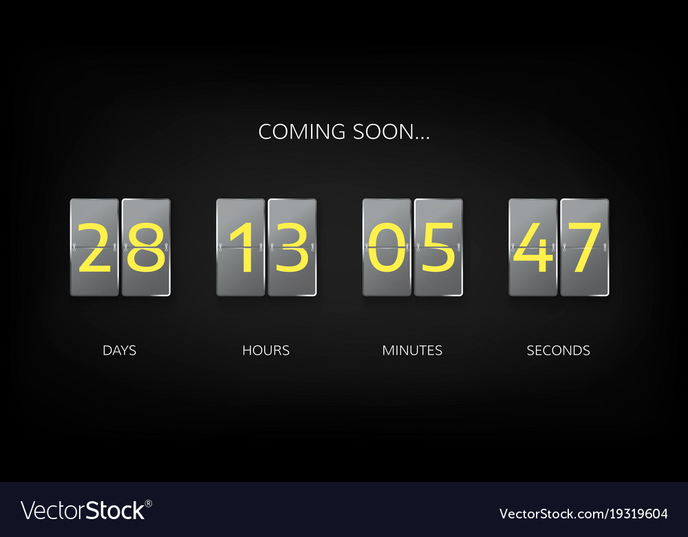 countdown timer clock counter countdown web site vector image