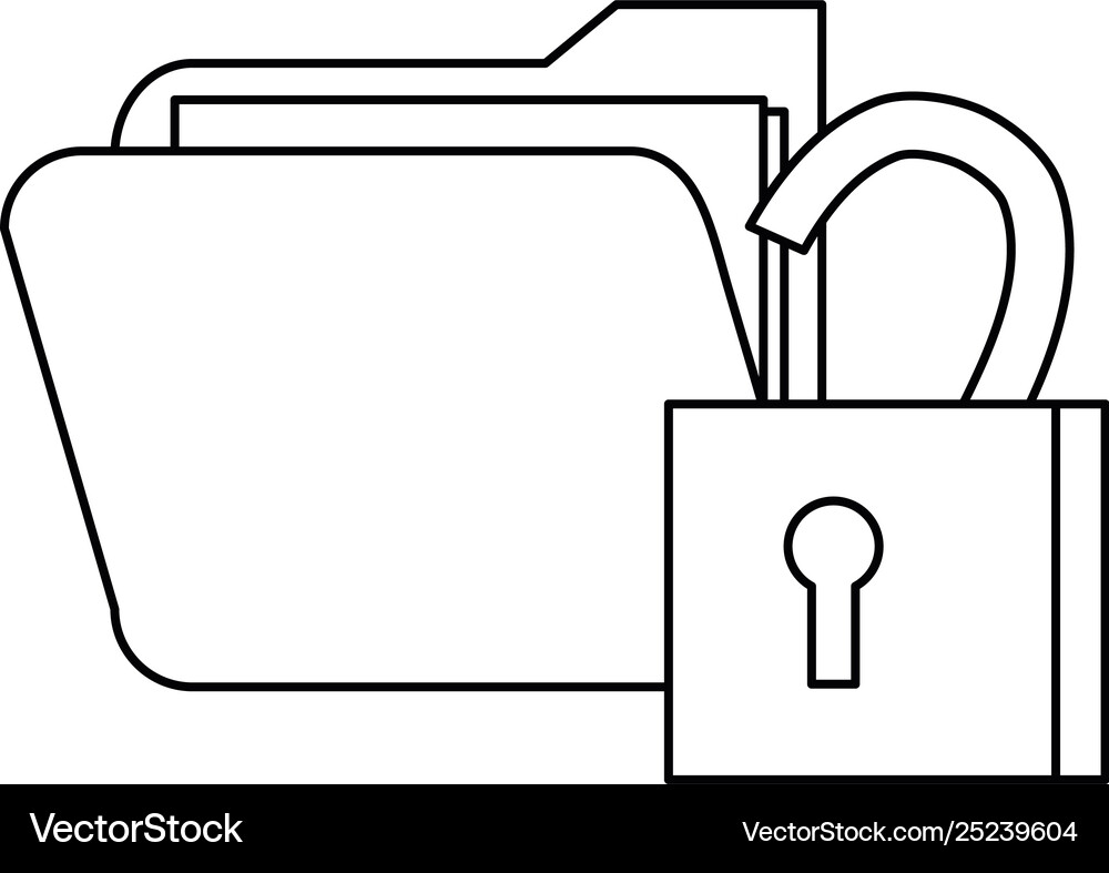 Cybersecurity data protection Royalty Free Vector Image