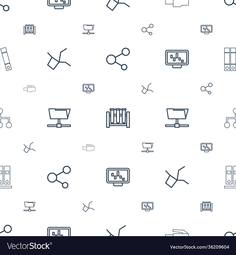 Data icons pattern seamless white background