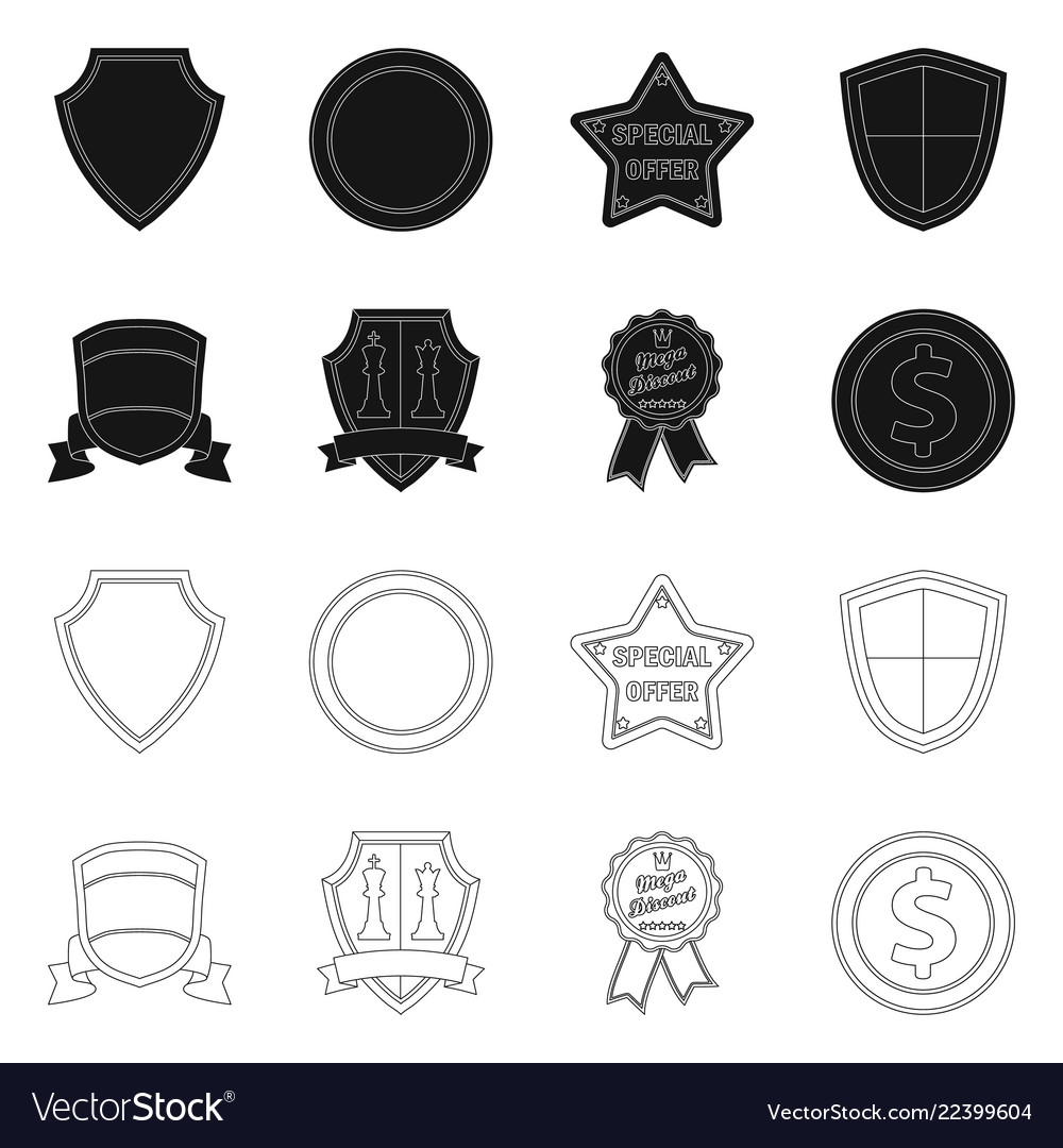 Design of emblem and badge symbol vector image Design of emblem and badge symbol