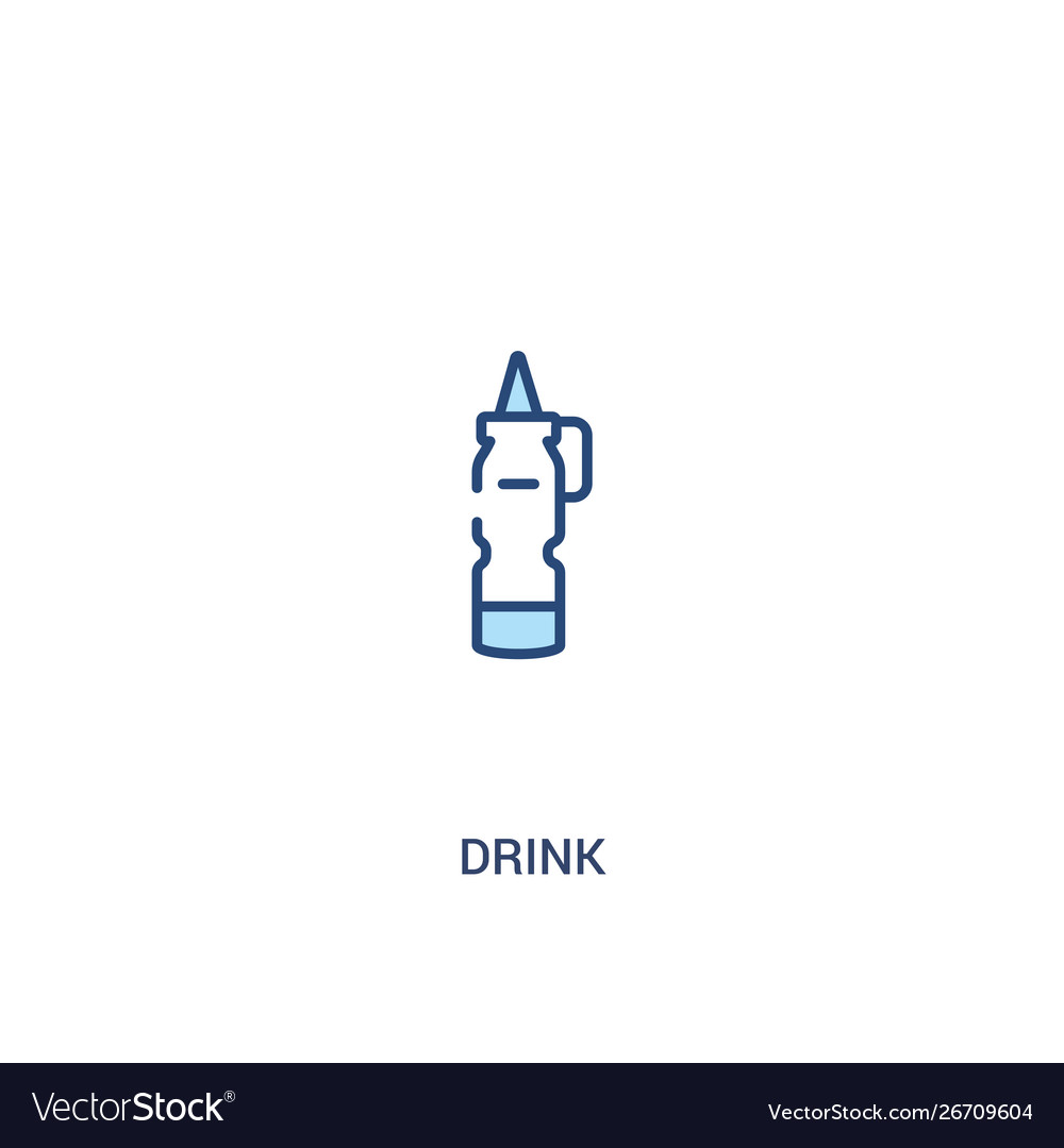 Drink concept 2 colored icon simple line element Vector Image