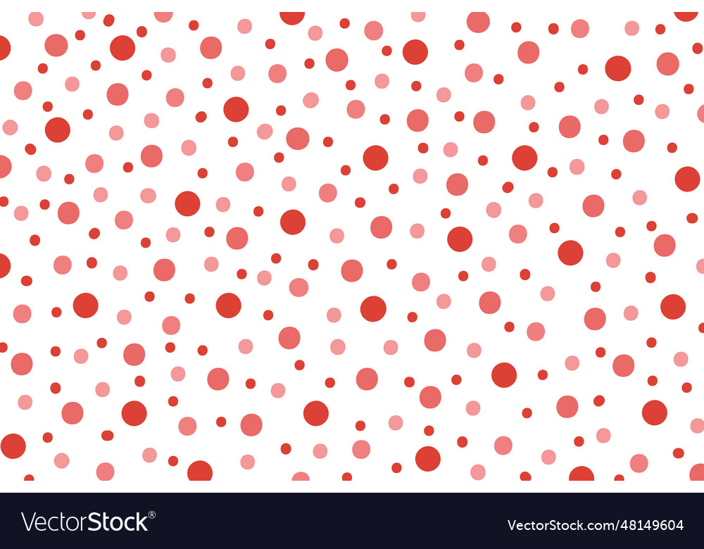 Flat design red polka dot background