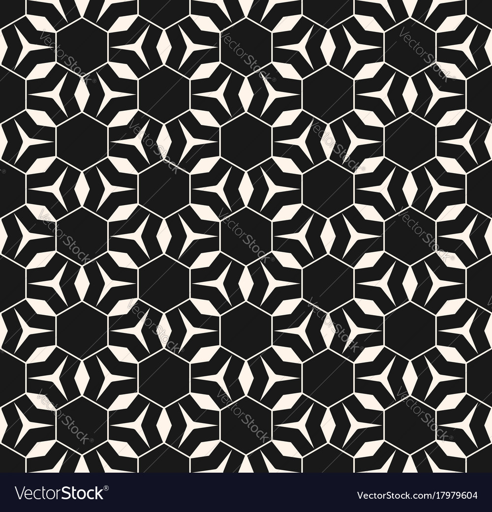 Hexagonal seamless pattern triangles lines