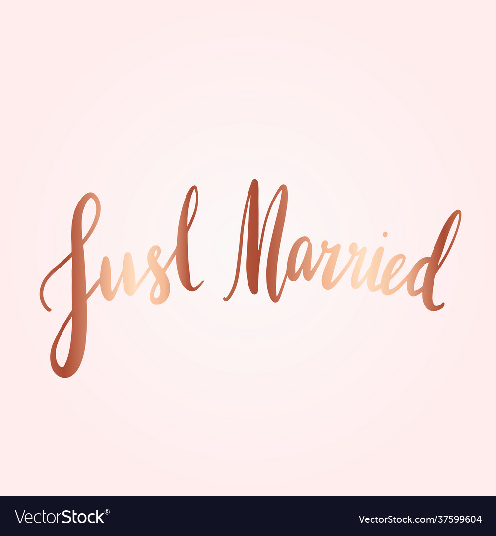 Just married typography style