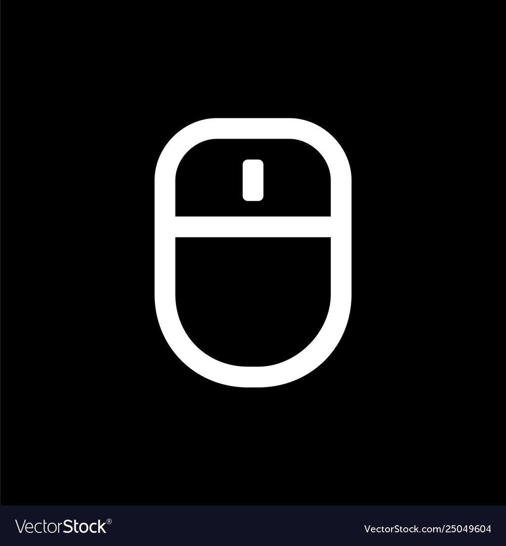 Mouse icon for simple flat style ui design