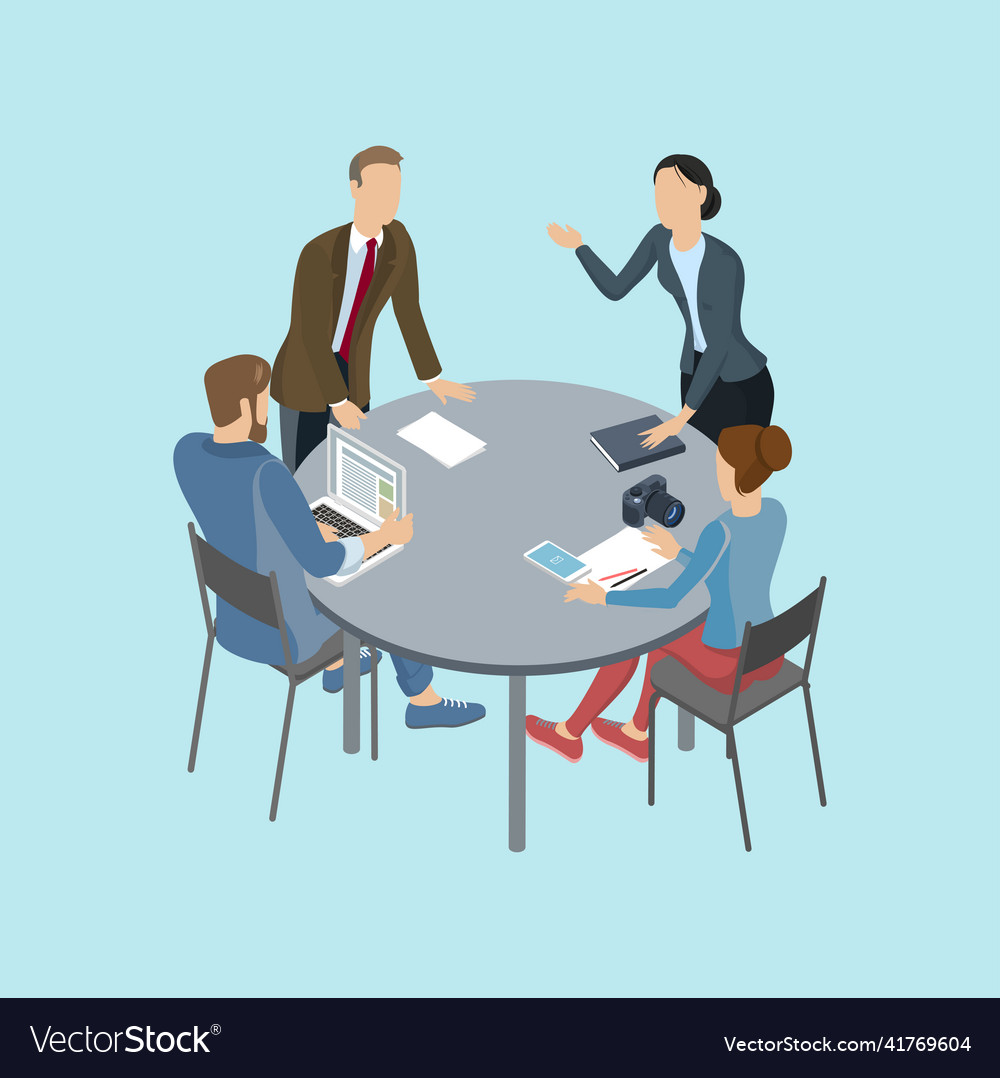 Project management and financial report strategy Vector Image