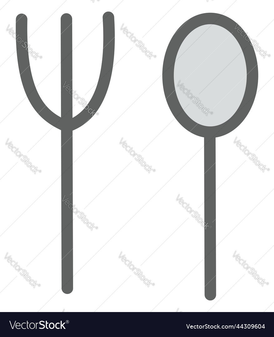 Spoon and kitchen on a white background