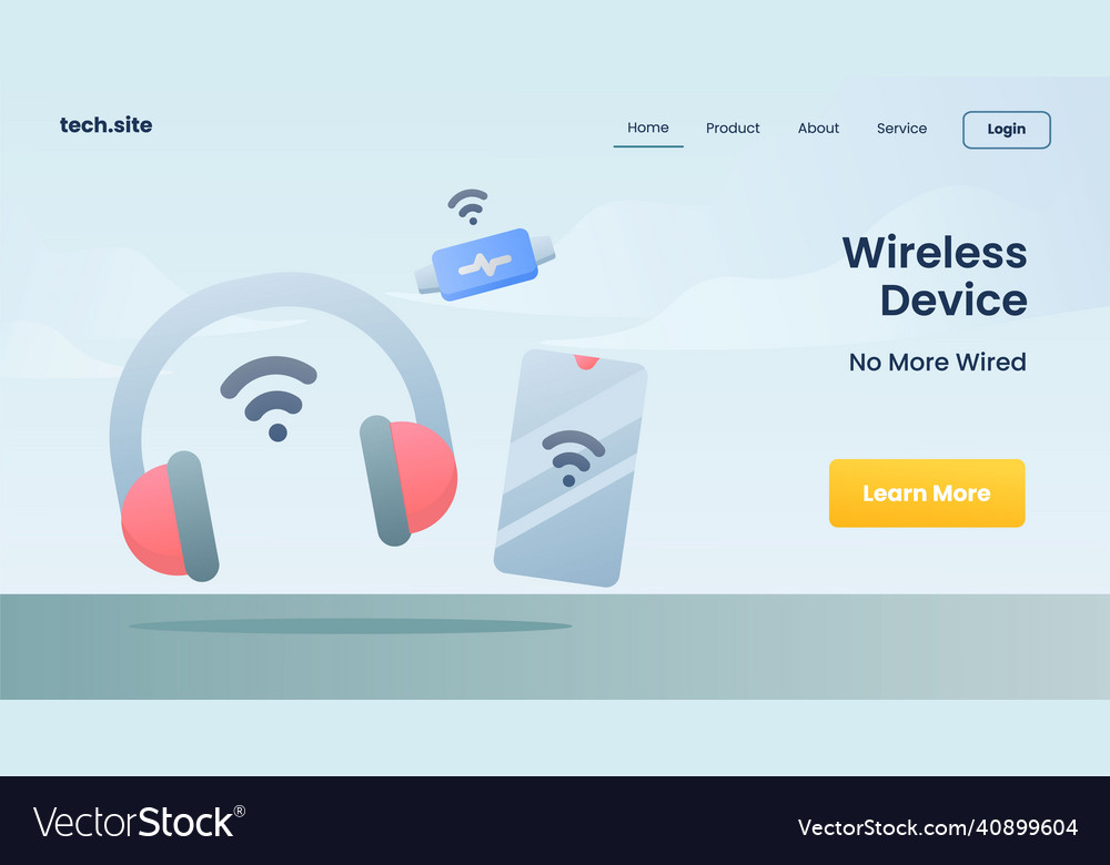 Wireless device concept for website template