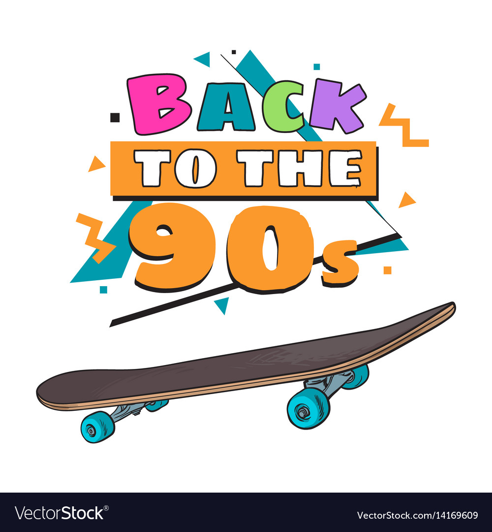 Back to 90s poster banner template