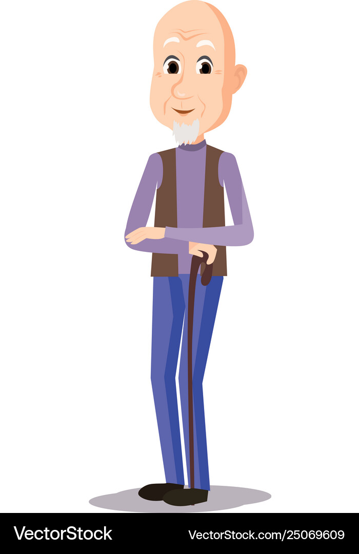 old man blue jeans