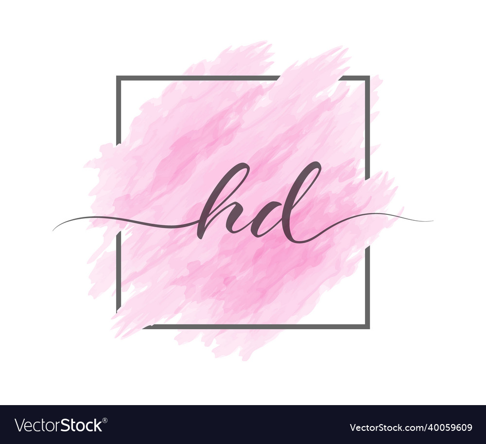 Calligraphic lowercase letters h and d