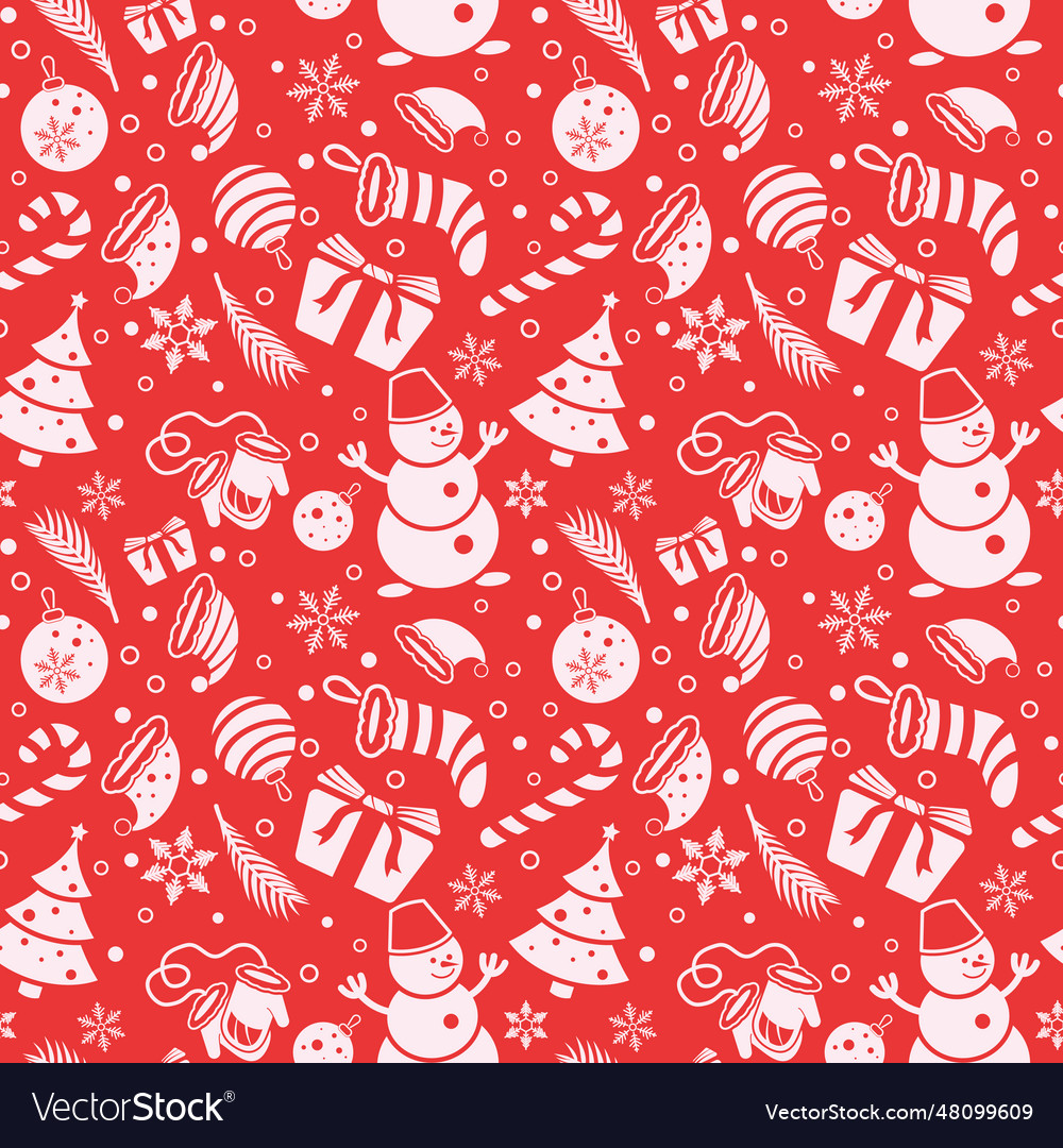 Christmas seamless pattern attributes