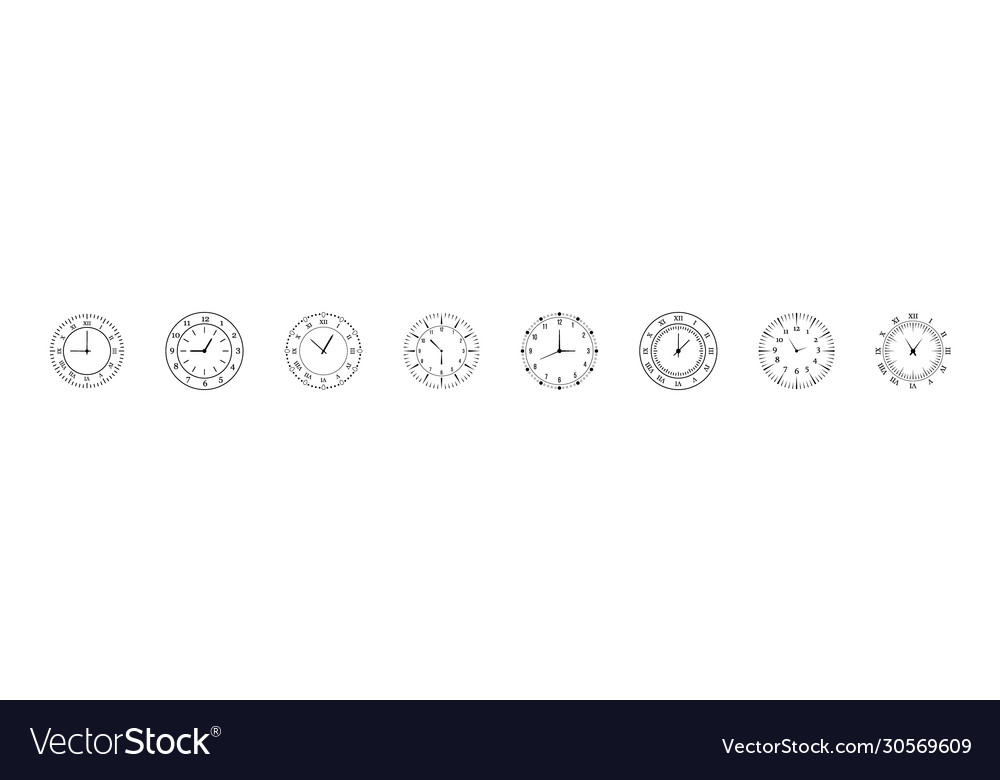 Clocks watch face Royalty Free Vector Image VectorStock