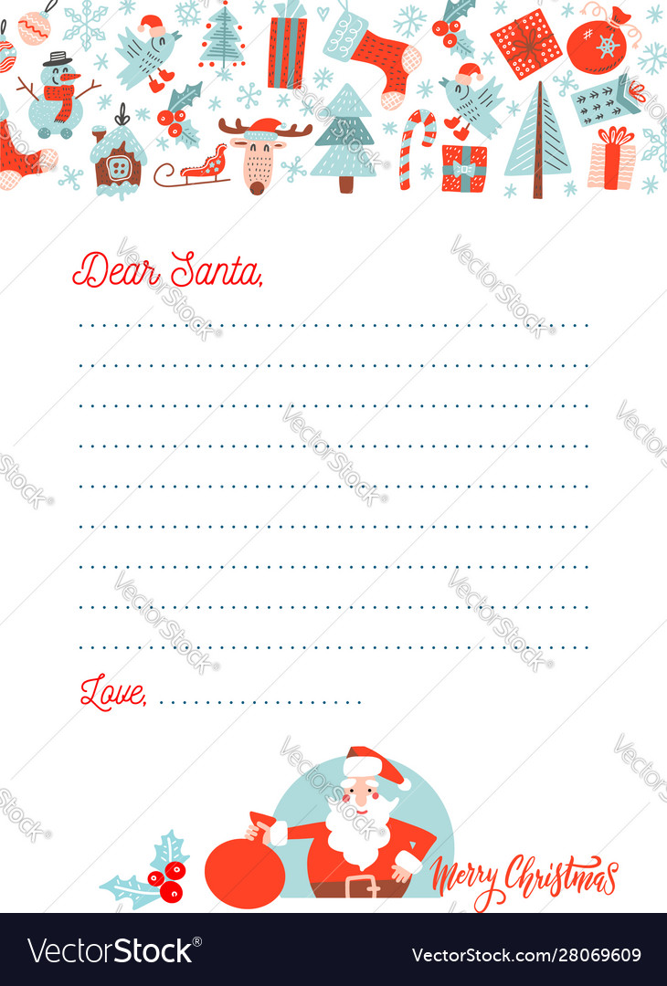 Cute Christmas Letter Template