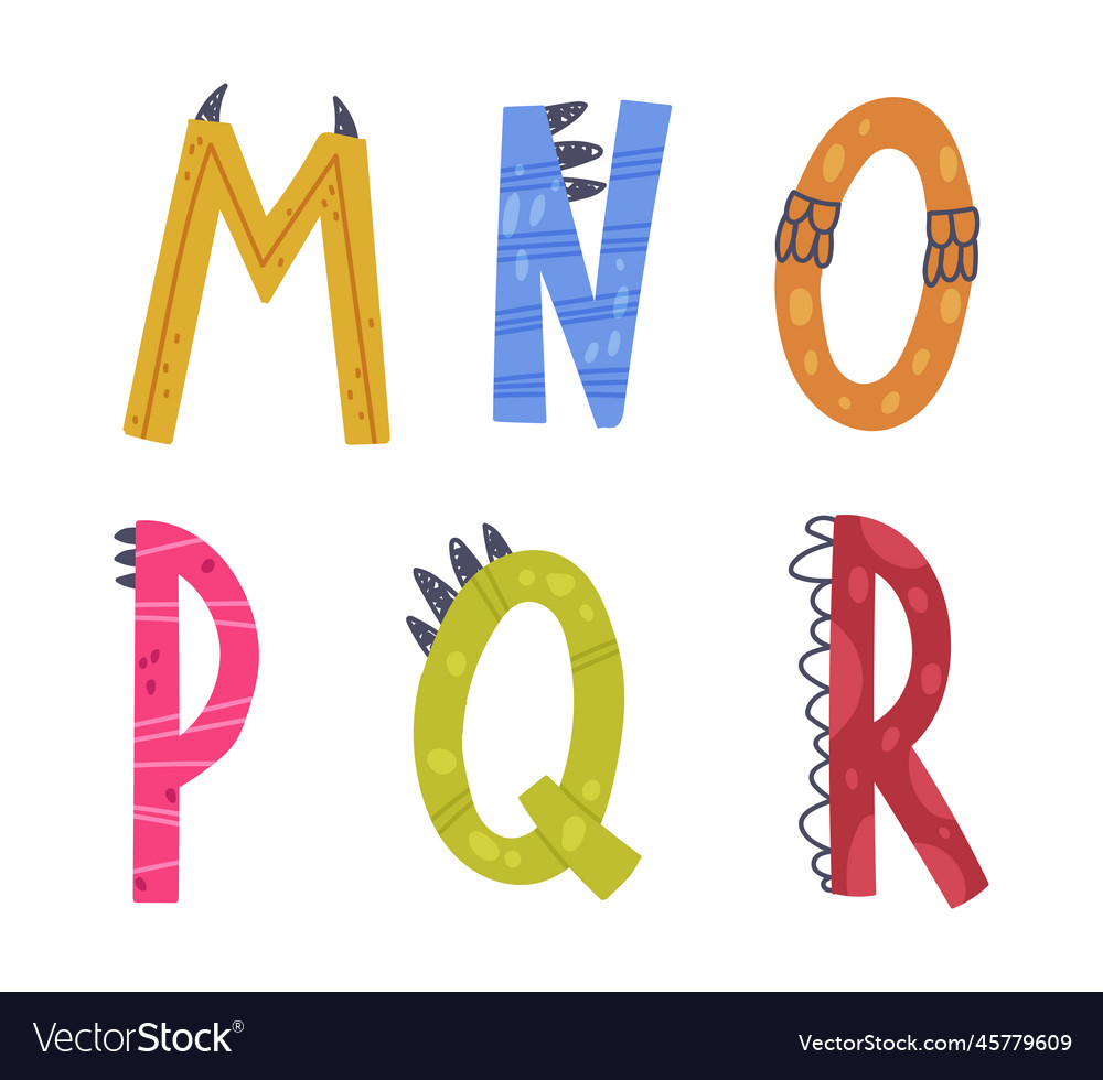 Dino alphabet capital letter for primary education
