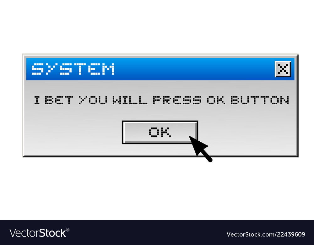 Funny computer message vector image Funny computer message
