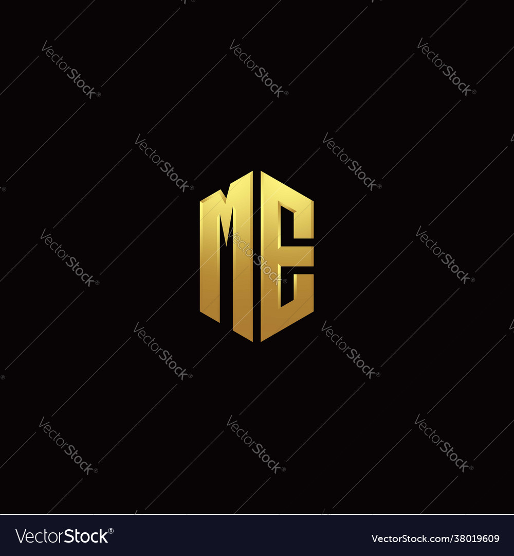 M e moderne monogram style initial logo Template